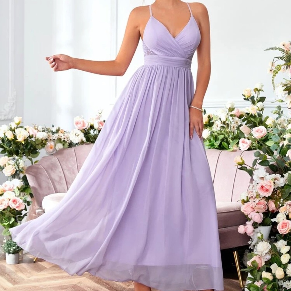 NEW Elegant Lavender Evening Dress, Wedding Guest Dress, Bridesmaids